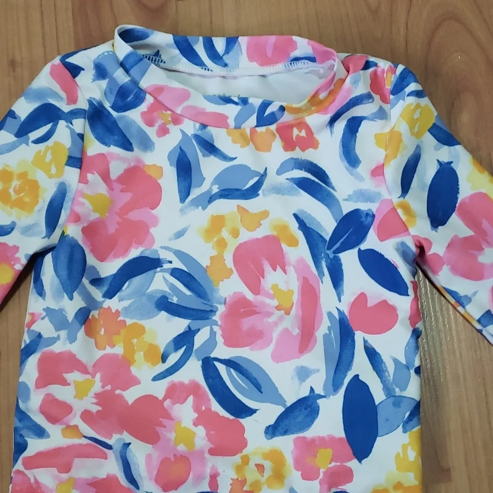 Carter's Rash Guard Swim Top Floral 18 month